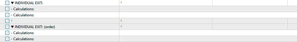 Gatilhos de saída individual